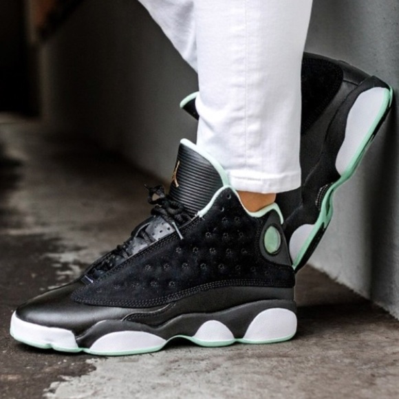 black and mint jordans